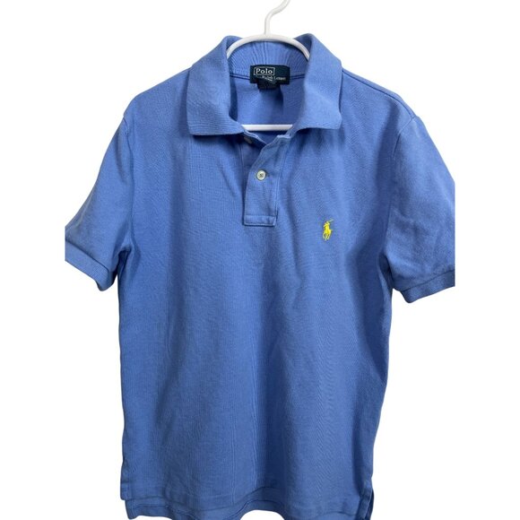 Ralph Lauren Boys Polo Shirt Size S 8 Blue Cotton Short Sleeve Preppy Casual Top - Picture 3 of 10